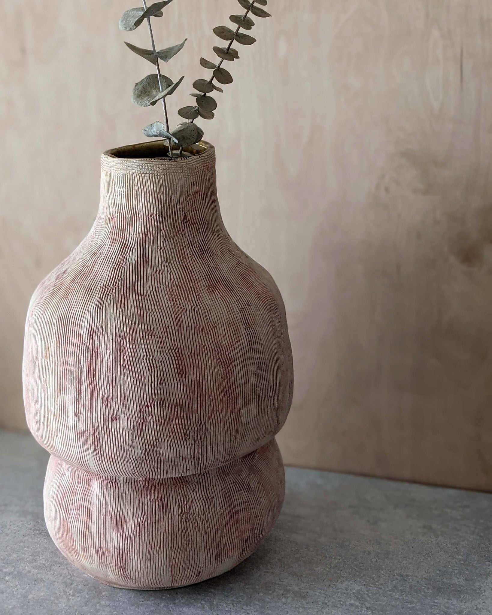 Tall Sculpted Vase